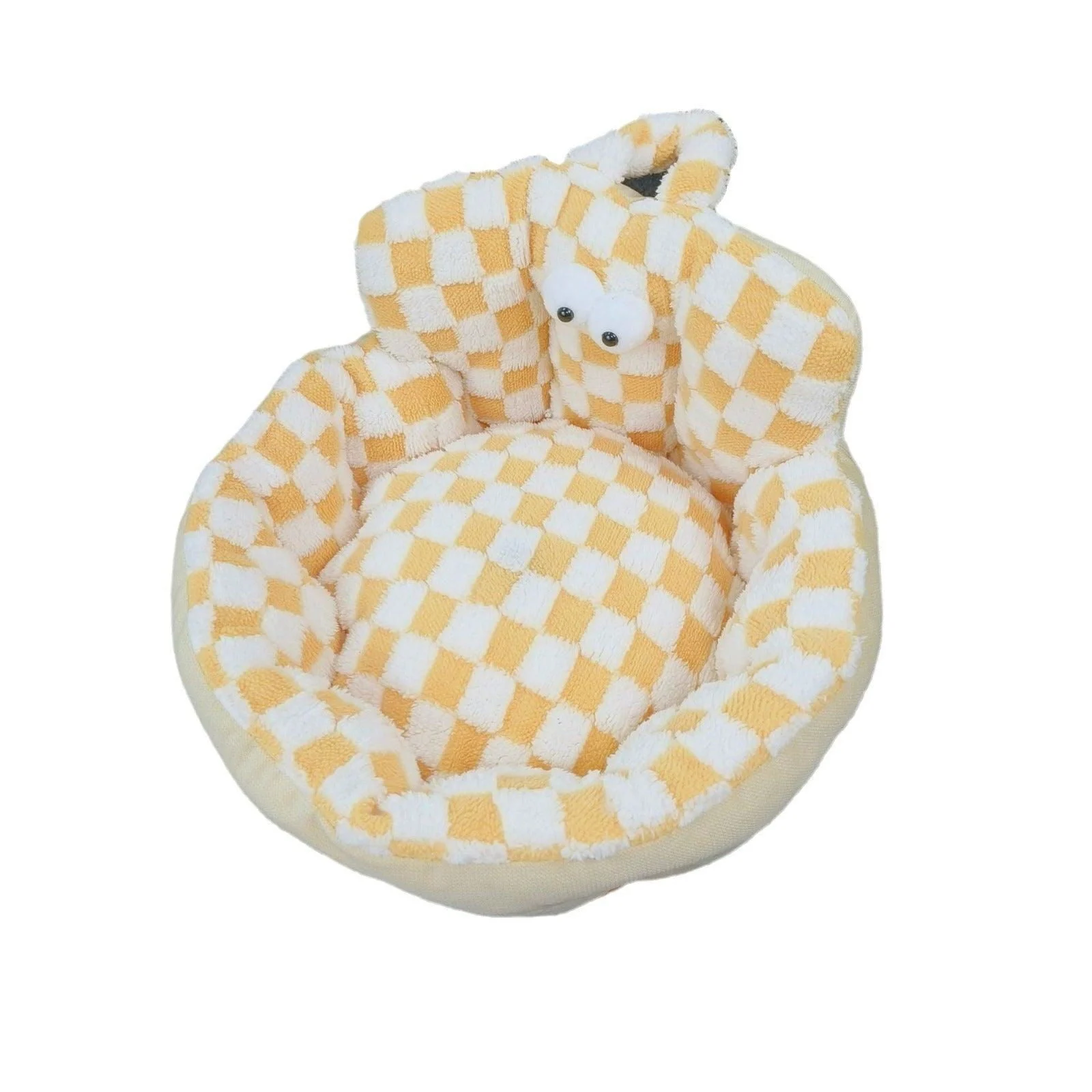 Chessboard Round Pet Bed for Dogs and Cats -  - #tag1#