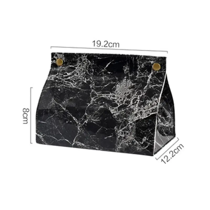 Chic Tissue Case Box Container PU Leather Marble Pattern Home Car Towel Napkin Papers Bag Holder 7665ae58 e80e 4f7d b161 6daf1642a4c6