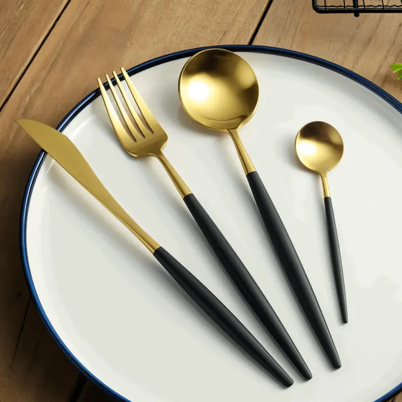 ChicMatte Cutlery Set 4 piece Multicolored made of stainless steel tag1