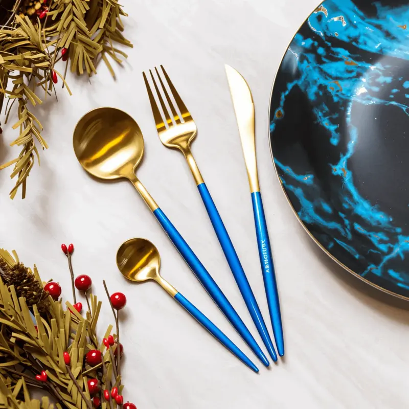 ChicMatte Cutlery Set 4 piece Multicolored made of stainless steel tag1