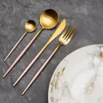 ChicMatte_Cutlery_Set_-_4-piece_Multicolored_made_of_stainless_steel_-_-_tag1_-4174201 ChicMatte Cutlery Set 4 piece Multicolored made of stainless steel tag1