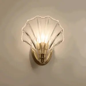 ChicShell - Minimalist Glass Bowl Wall Light with Push Button Switch