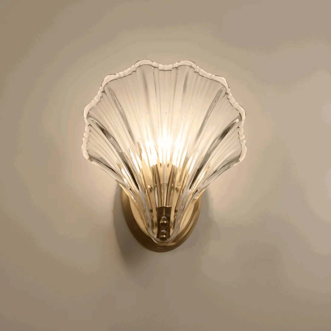 ChicShell - Minimalist Glass Bowl Wall Light with Push Button Switch -  - #tag1#