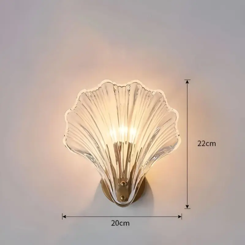 ChicShell Minimalist Glass Bowl Wall Light with Push Button Switch tag1
