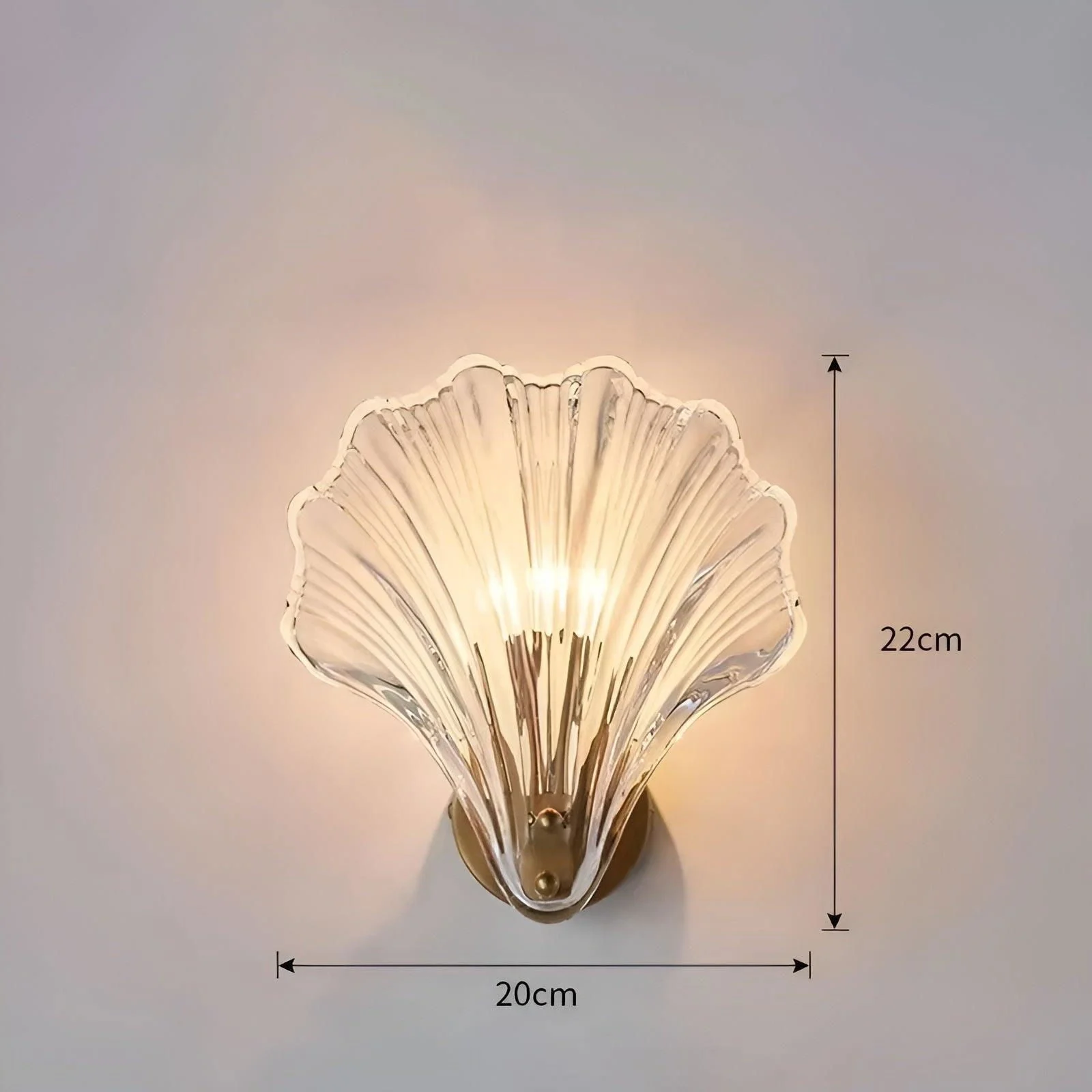 ChicShell - Minimalist Glass Bowl Wall Light with Push Button Switch -  - #tag1#