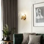 ChicShell Minimalist Glass Bowl Wall Light with Push Button Switch tag1