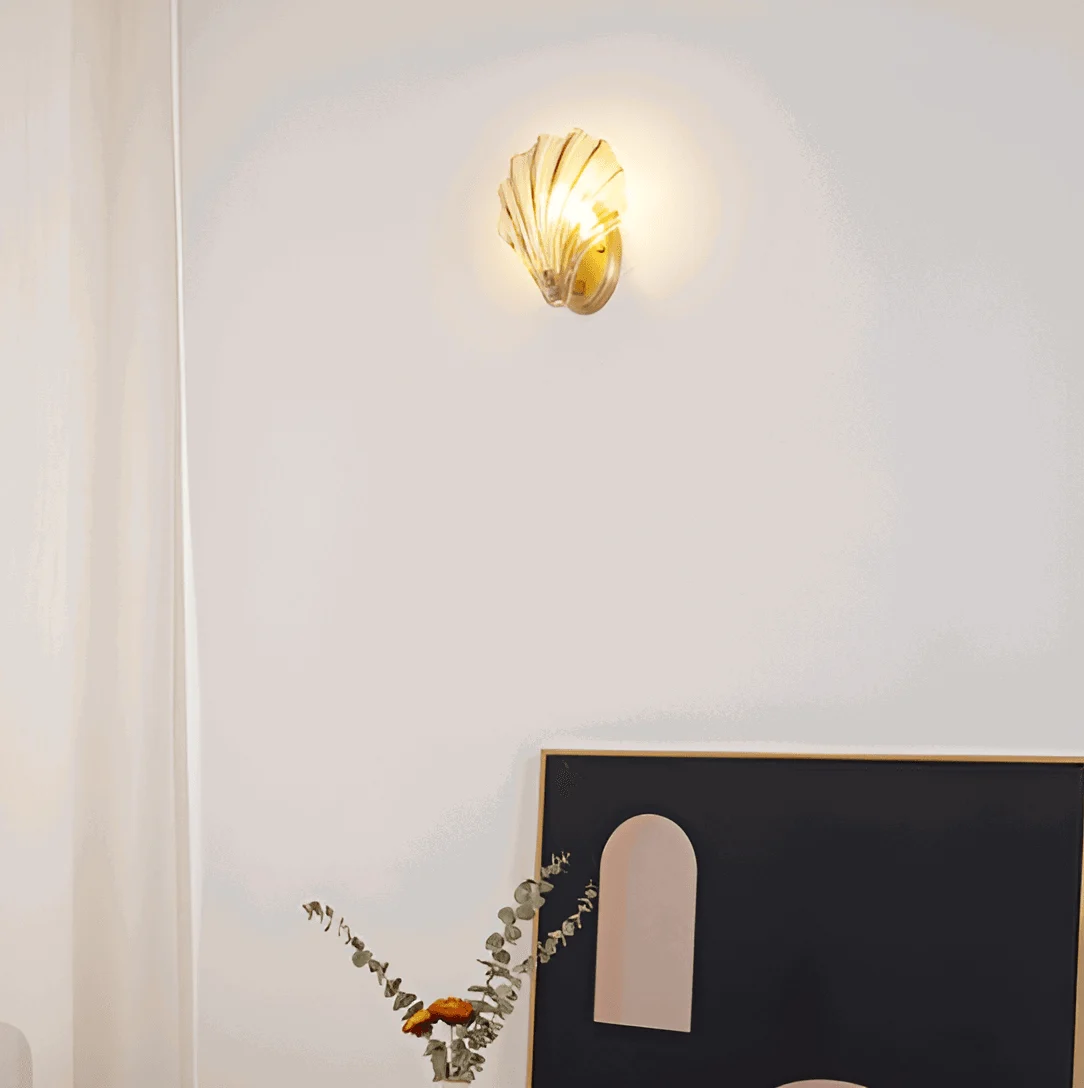 ChicShell - Minimalist Glass Bowl Wall Light with Push Button Switch -  - #tag1#