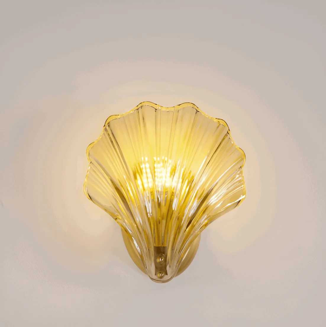 ChicShell - Minimalist Glass Bowl Wall Light with Push Button Switch -  - #tag1#