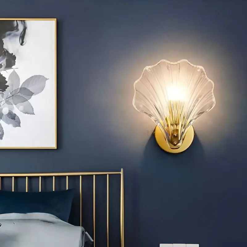 ChicShell Minimalist Glass Bowl Wall Light with Push Button Switch tag1