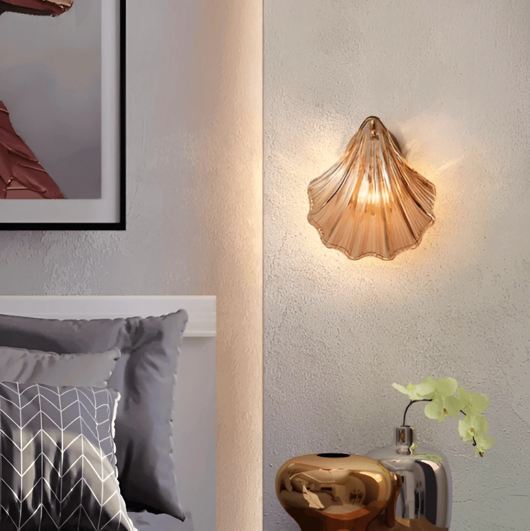 ChicShell - Minimalist Glass Bowl Wall Light with Push Button Switch -  - #tag1#