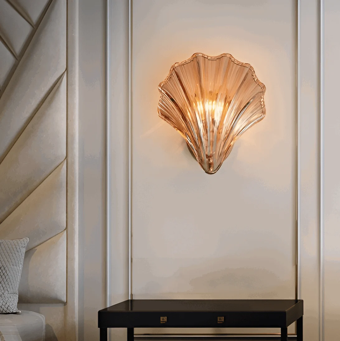 ChicShell - Minimalist Glass Bowl Wall Light with Push Button Switch -  - #tag1#