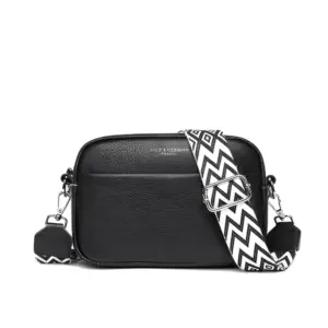 ChicZag Crossbody Bag - Rectangular Leather Crossbody Bag for Women