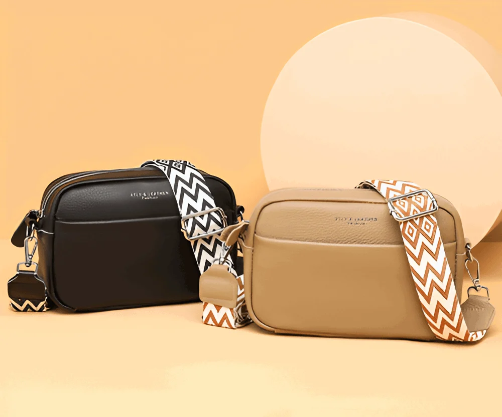 ChicZag Crossbody Bag - Rectangular Leather Crossbody Bag for Women -  - #tag1#