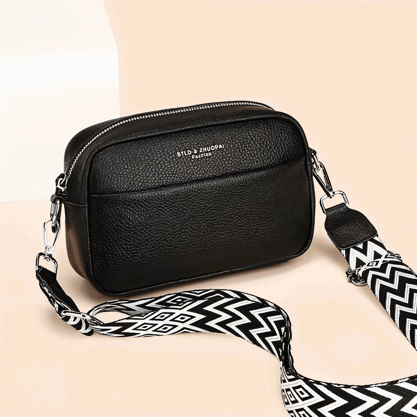 ChicZag Crossbody Bag - Rectangular Leather Crossbody Bag for Women -  - #tag1#