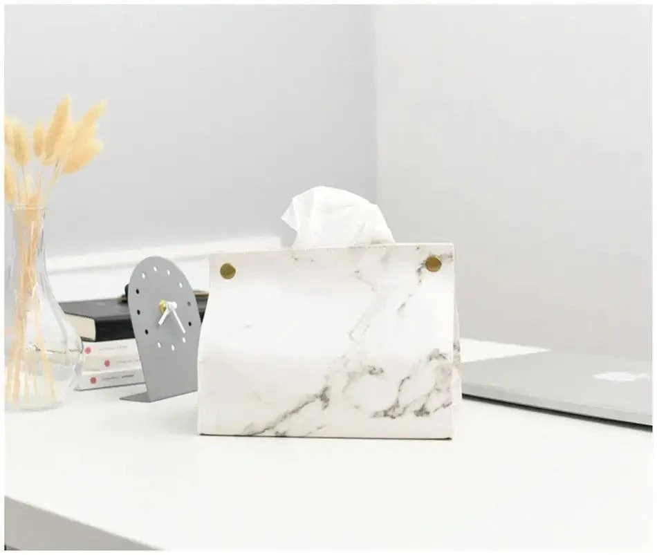 Chic Faux Leather Tissue Holder -  - #tag1#
