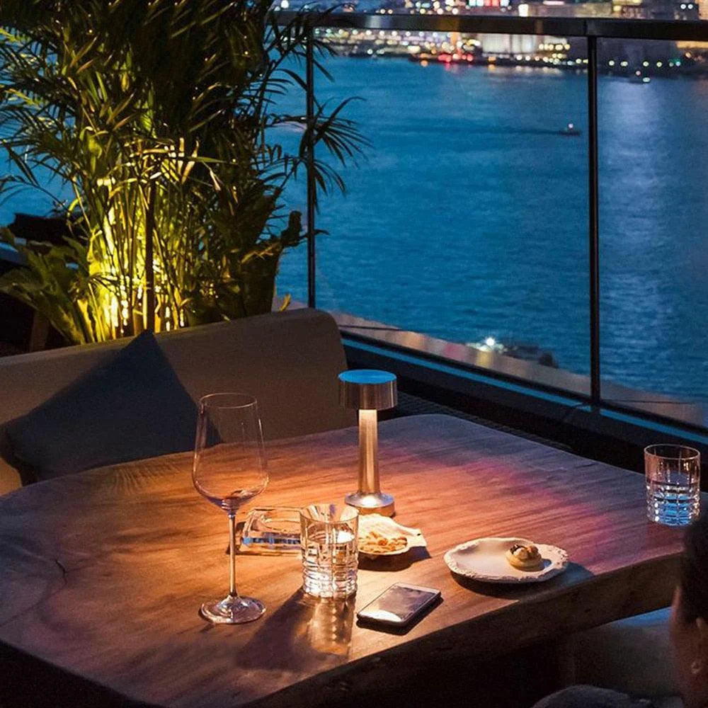 Chic retro style LED restaurant table lamp wireless USB -  - #tag1#