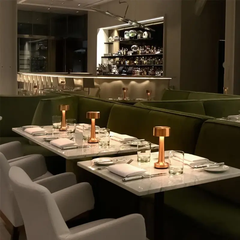 Chic retro style LED restaurant table lamp wireless USB tag1