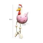 Chicken statue with big eyes weather resistant resin craft garden gnome statue tag1