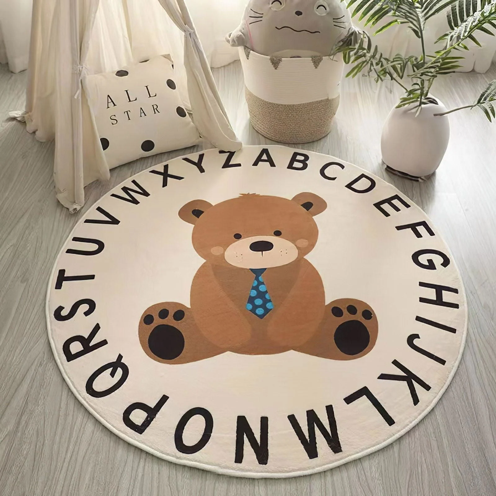 Children's Animal Alphabet Rug - 
