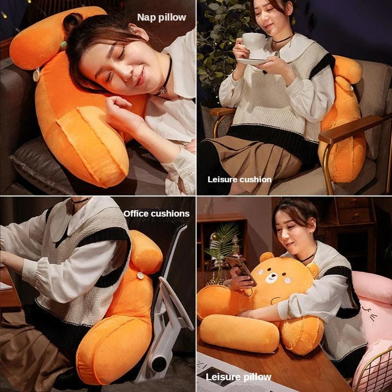 Children's Backrest Pillow With Arms & Adjustable Headrest -  - #tag1#