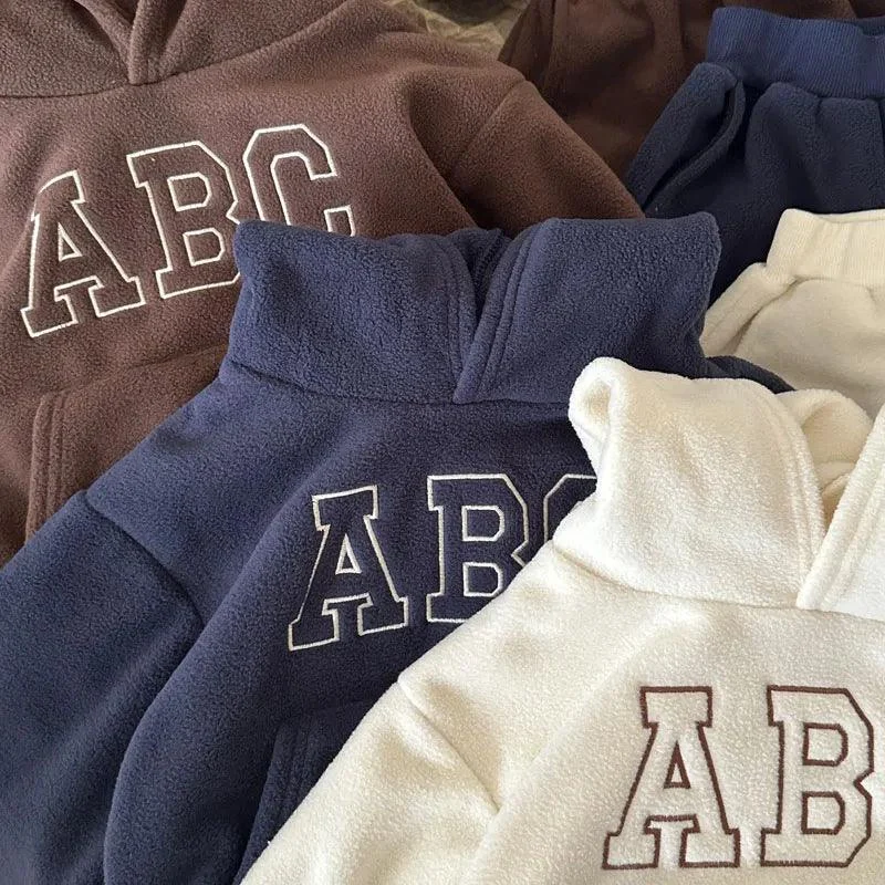 Children's Fur Lined ABC Hooded Sweater -  - #tag1#