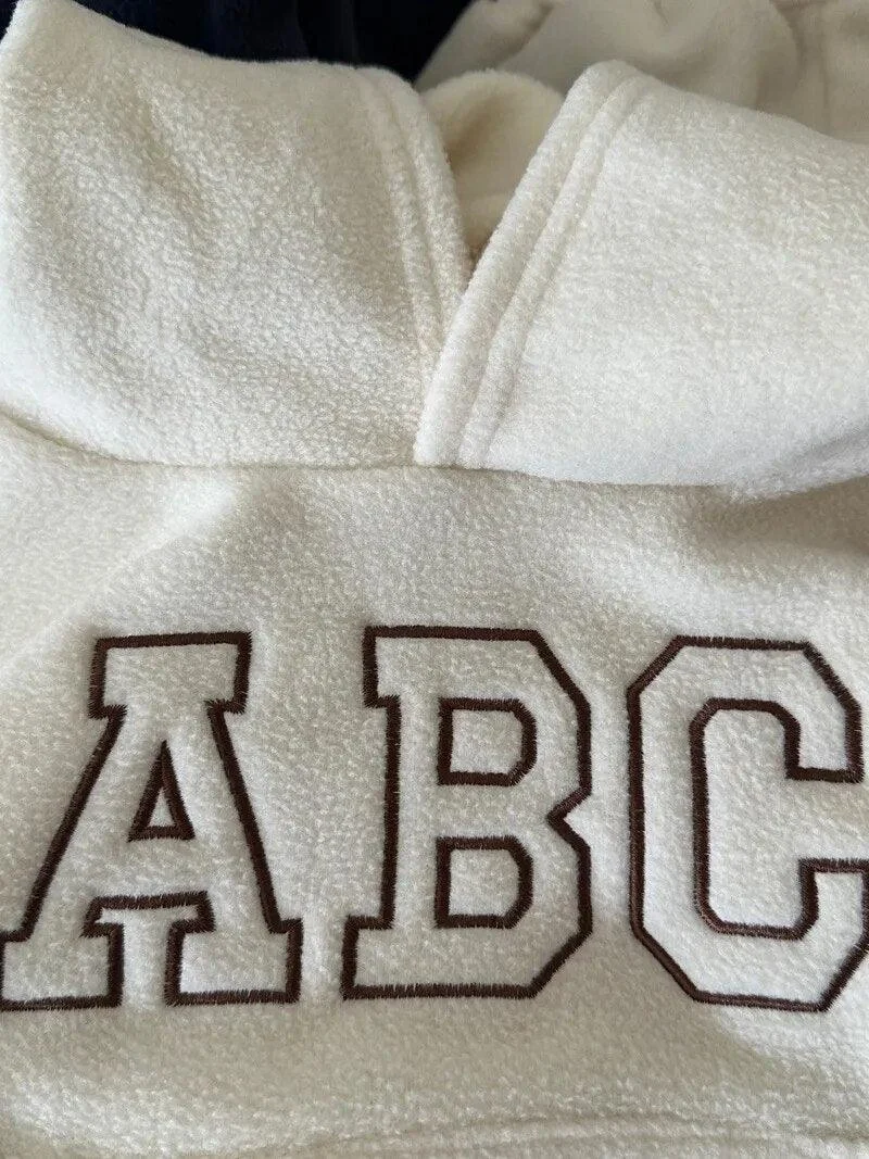 Children's Fur Lined ABC Hooded Sweater -  - #tag1#