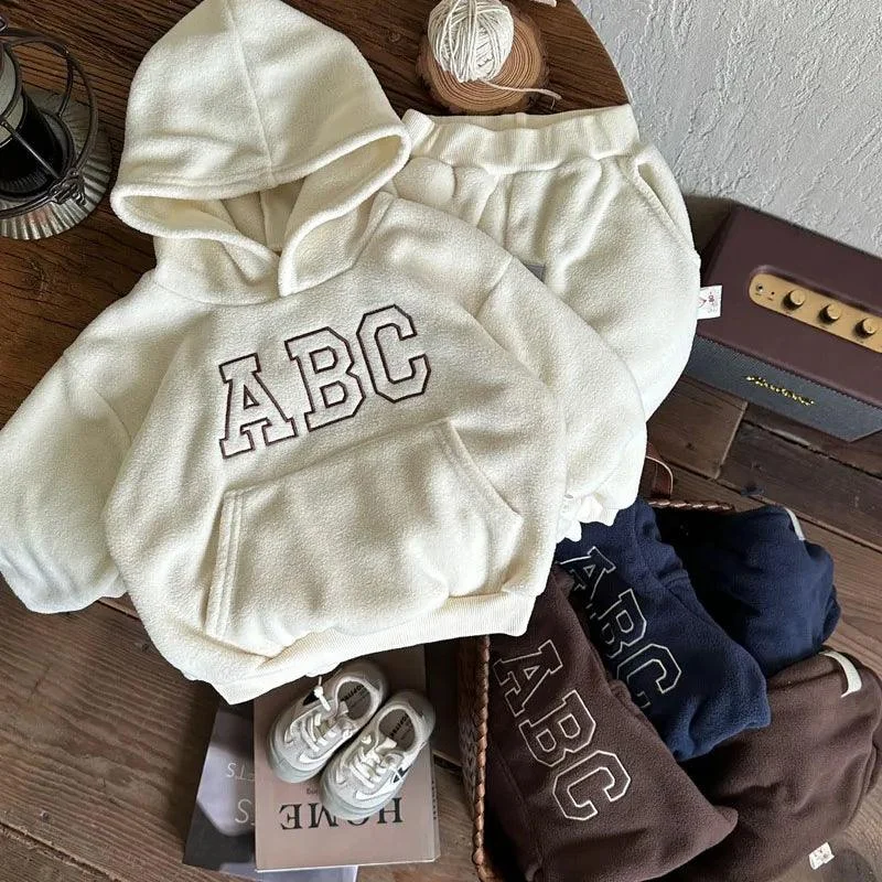 Children's Fur Lined ABC Hooded Sweater -  - #tag1#