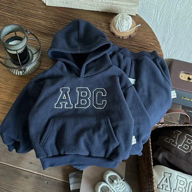 Children's Fur Lined ABC Hooded Sweater -  - #tag1#