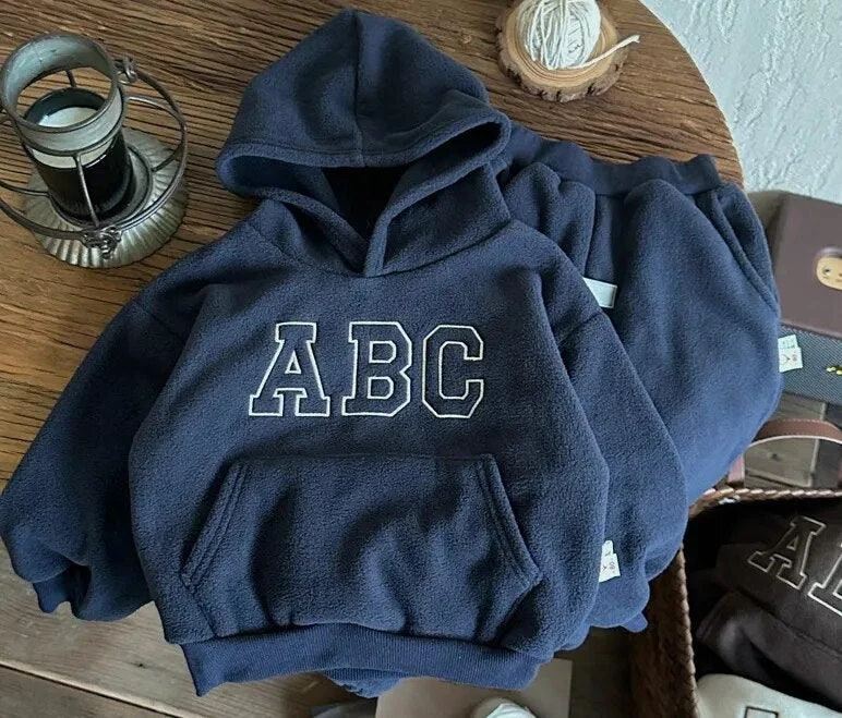 Children's Fur Lined ABC Hooded Sweater -  - #tag1#