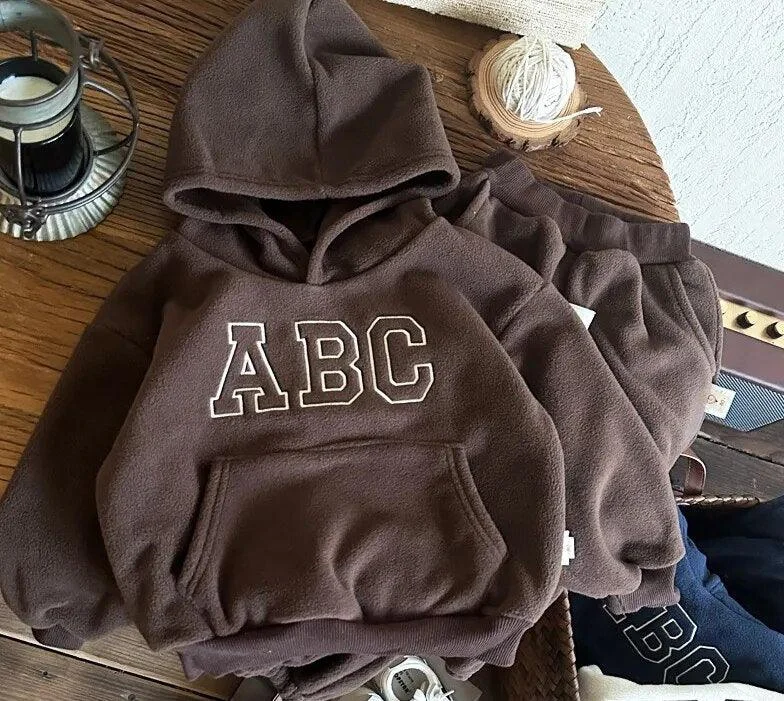 Children's Fur Lined ABC Hooded Sweater -  - #tag1#