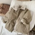 Children s Fur Lined Khaki Coat tag1