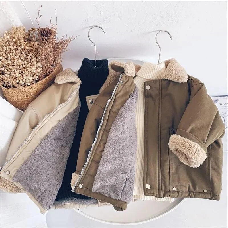 Children's Fur Lined Padded Winter Coat -  - #tag1#