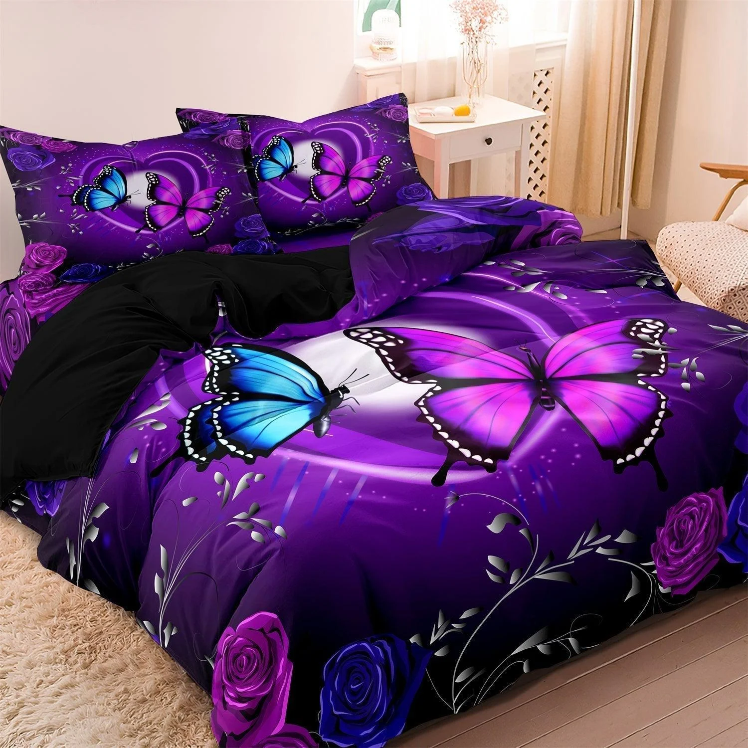Children's Room - Luxury Butterfly Duvet Cover Bedding Set -  - #tag1#
