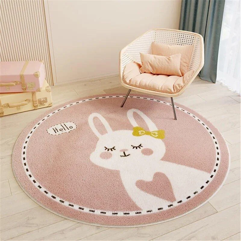 Children's Round Cartoon Bedroom Rug -  - #tag1#