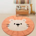 Children s Round Cartoon Bedroom Rug tag1