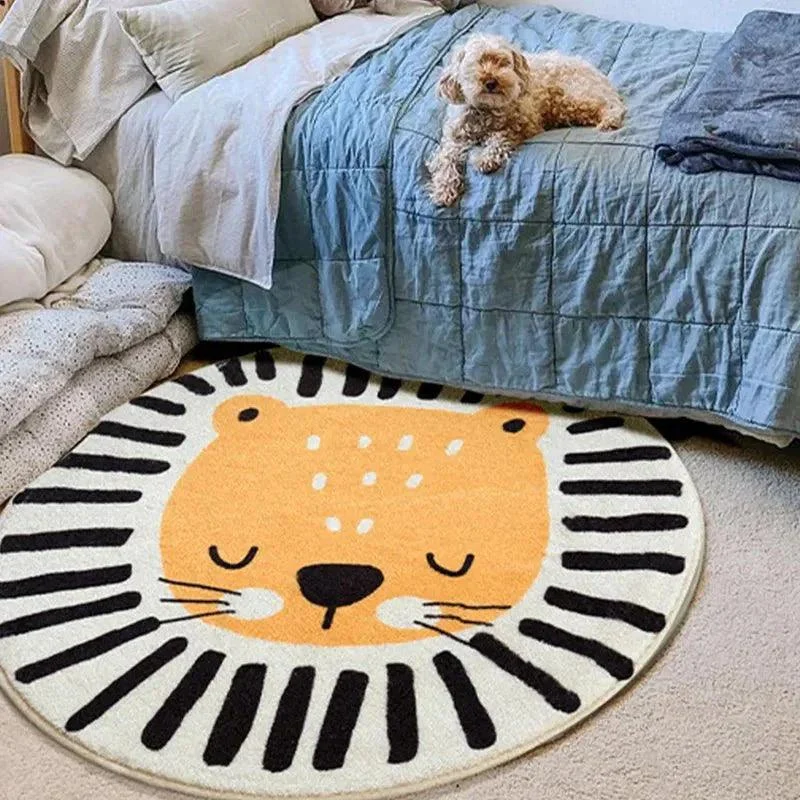 Children's Round Cartoon Bedroom Rug -  - #tag1#