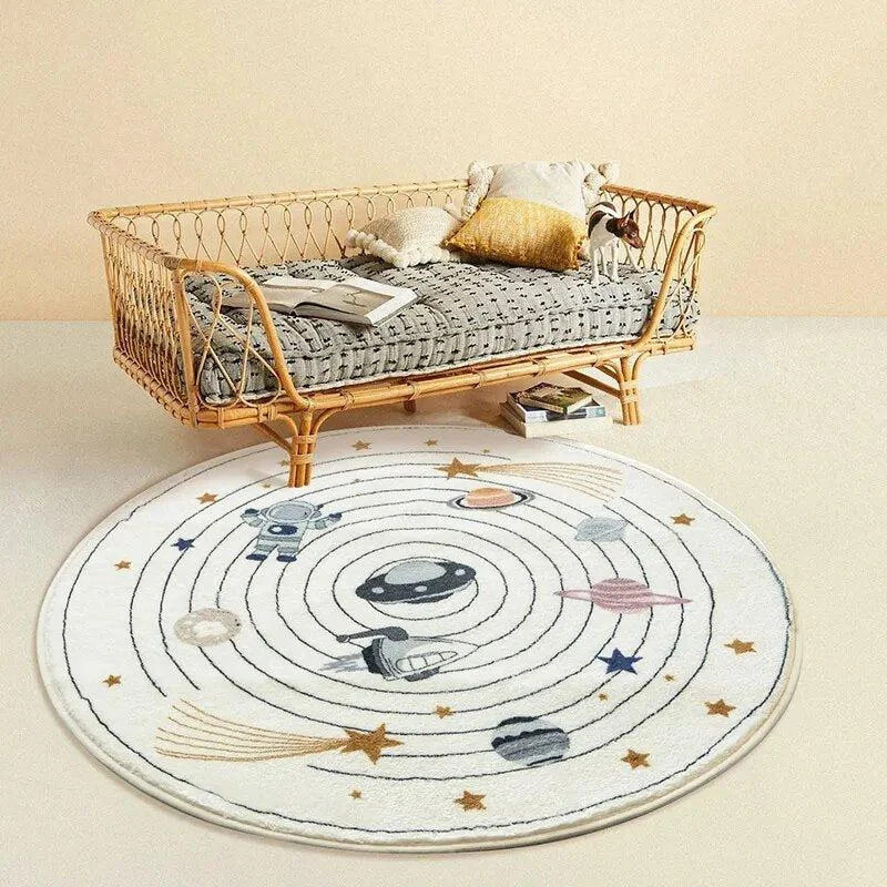 Children's Round Cartoon Bedroom Rug -  - #tag1#