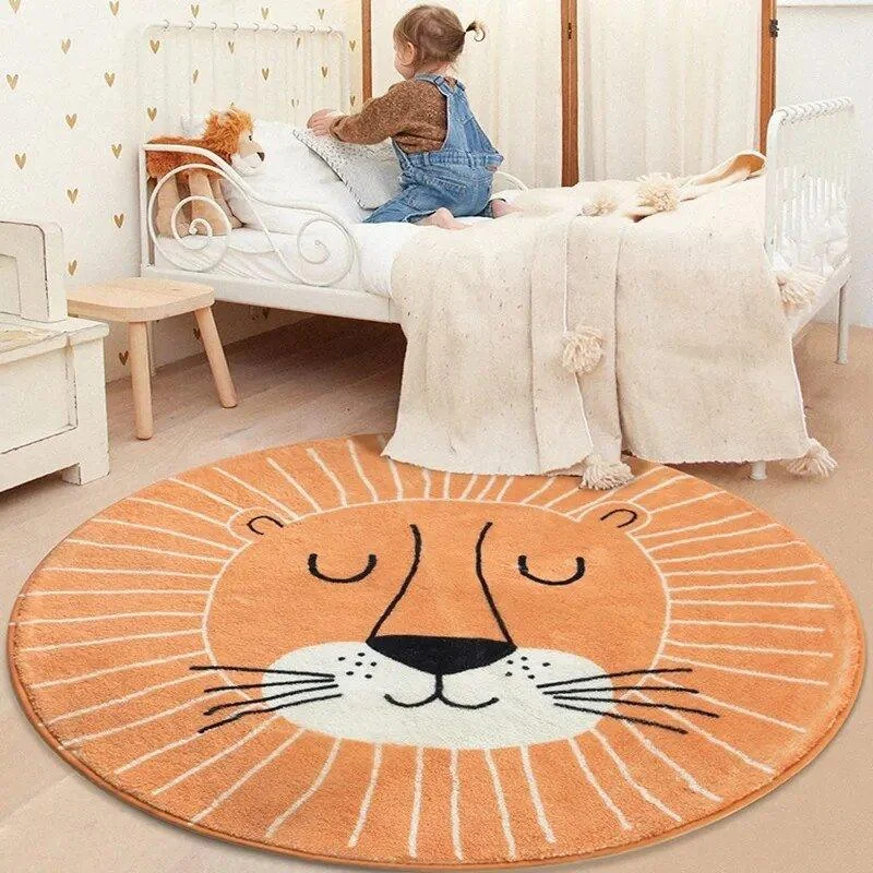 Children's Round Cartoon Bedroom Rug -  - #tag1#