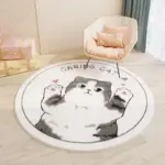 Children s Round Cartoon Bedroom Rug tag1