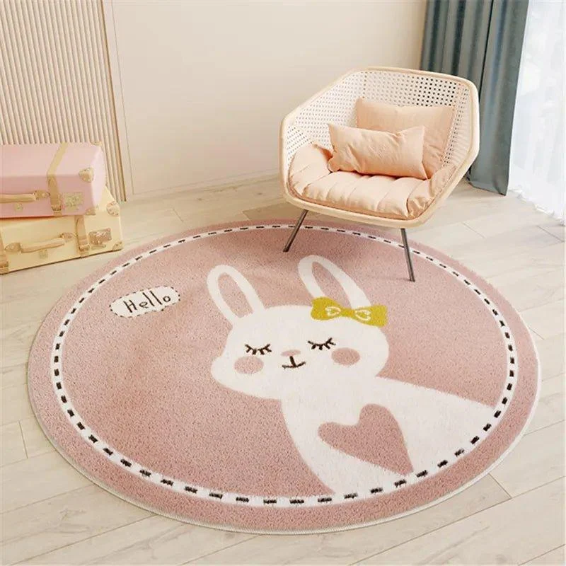 Children's Round Cartoon Bedroom Rug -  - #tag1#