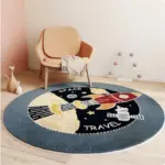 Children s Round Cartoon Bedroom Rug tag1