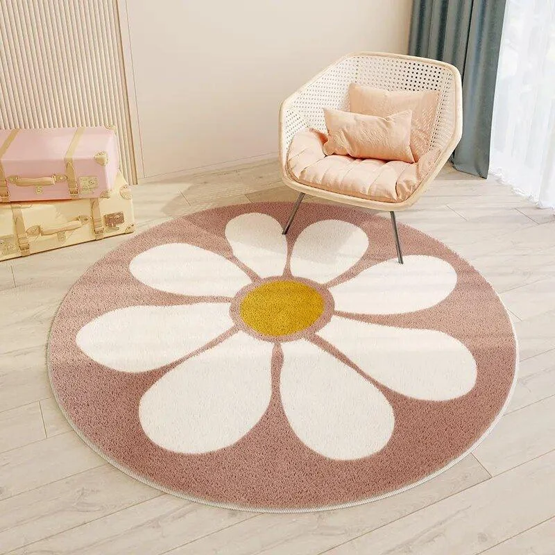 Children's Round Cartoon Bedroom Rug -  - #tag1#
