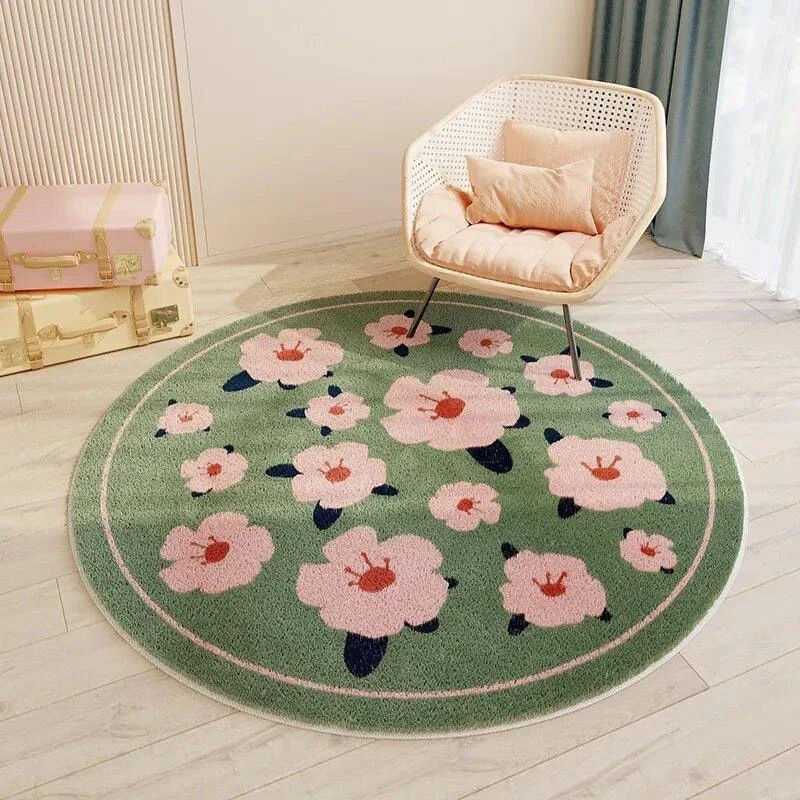 Children's Round Cartoon Bedroom Rug -  - #tag1#