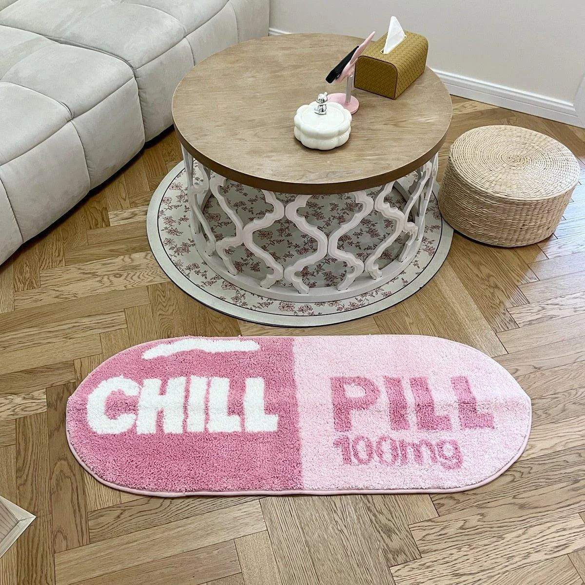 Chill Pill Oval Tufted Rug -  - #tag1#
