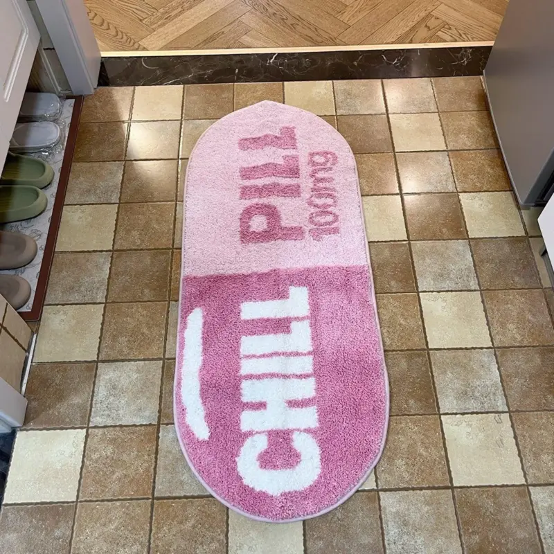 Chill Pill Oval Tufted Rug tag1