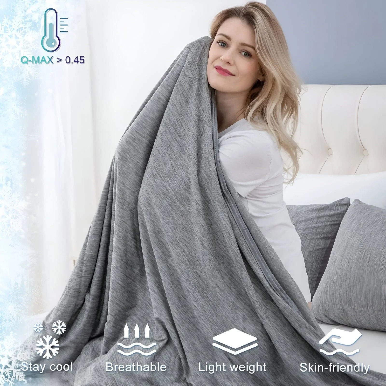 Chilly Cooling Blanket - Cooling Cotton Blanket - Cooling Summer Blanket -  - #tag1#