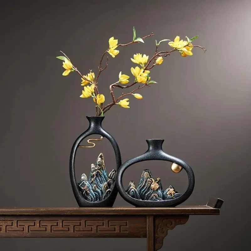 Chinese Style Luxury Vase Sculpture tag1