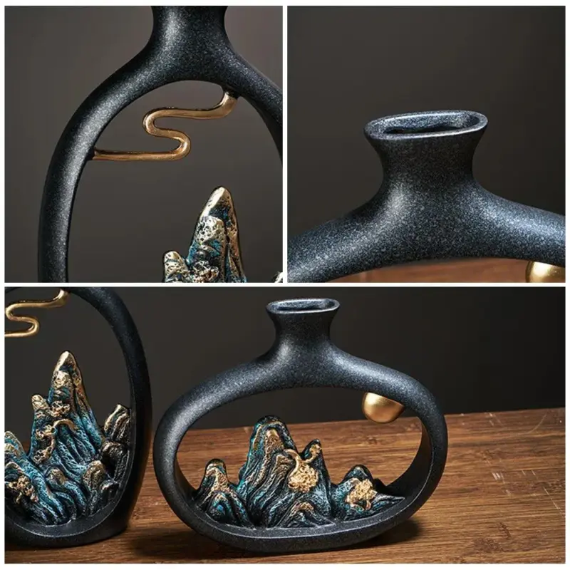 Chinese Style Luxury Vase Sculpture tag1