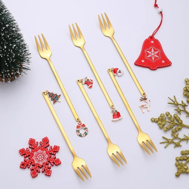 Christmas Decorations for Home - Christmas Metal Spoon Gift Set -  - #tag1#