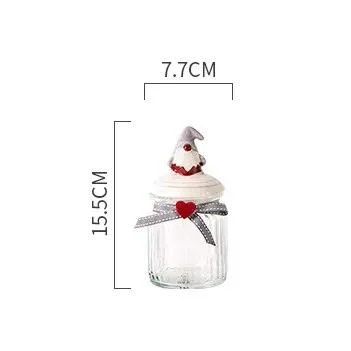 Christmas Glass Candy Jars with Lids -